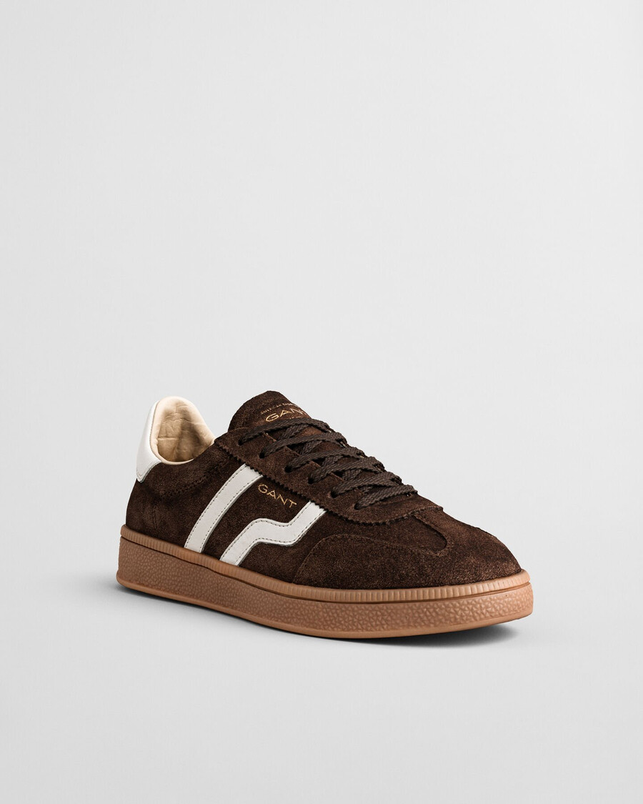 sneakers in pelle scamosciata cuzima - whiskey brown