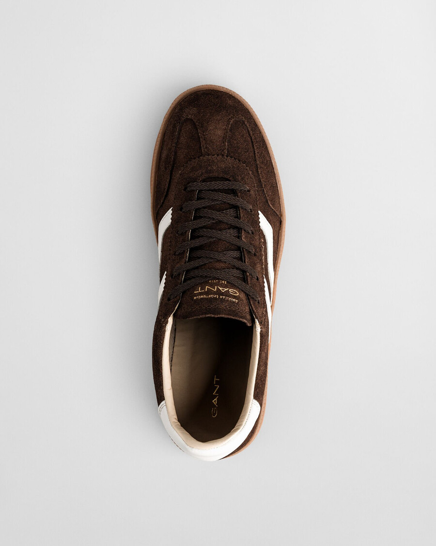 sneakers in pelle scamosciata cuzima - whiskey brown