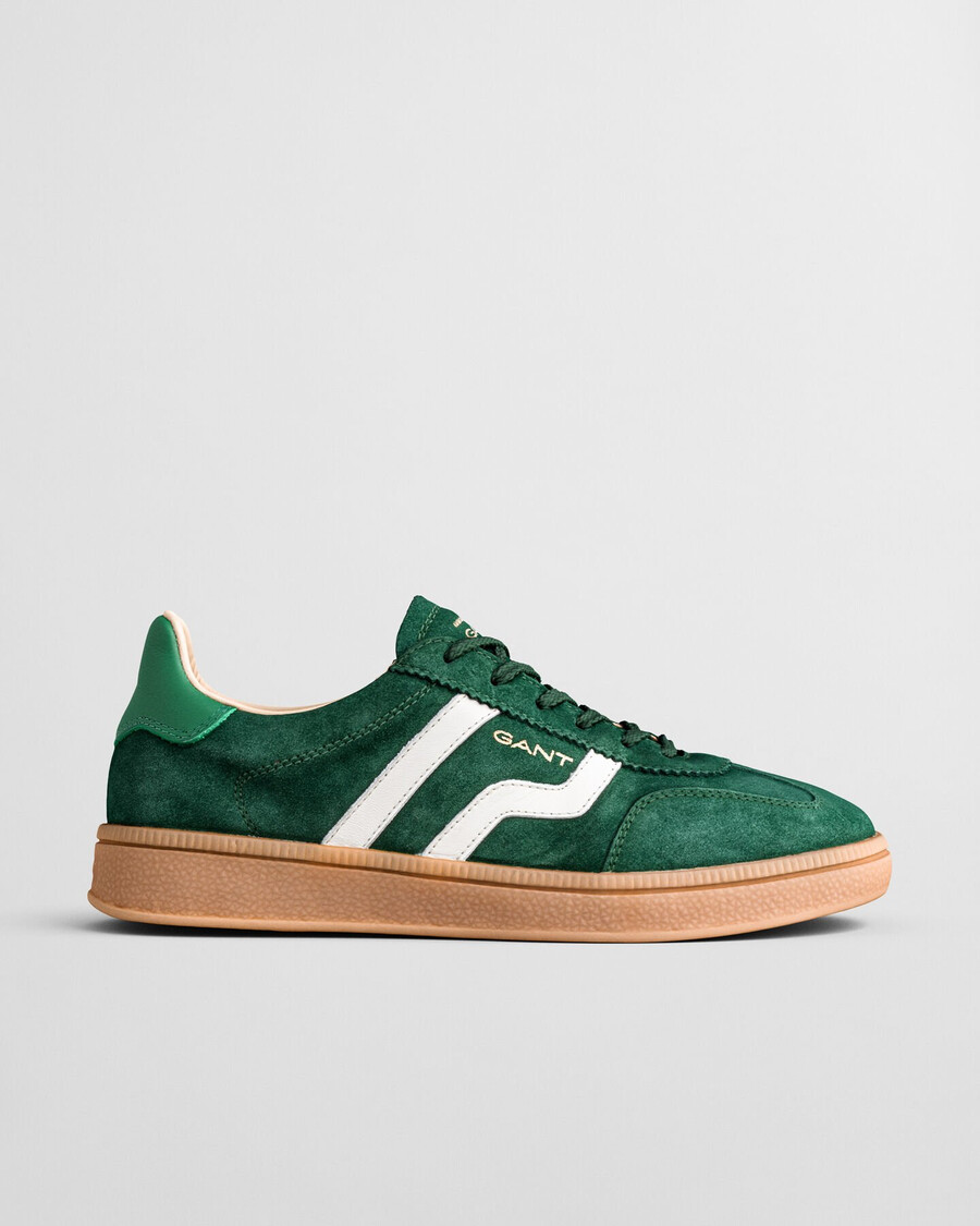 sneakers in pelle scamosciata cuzima - verde pino