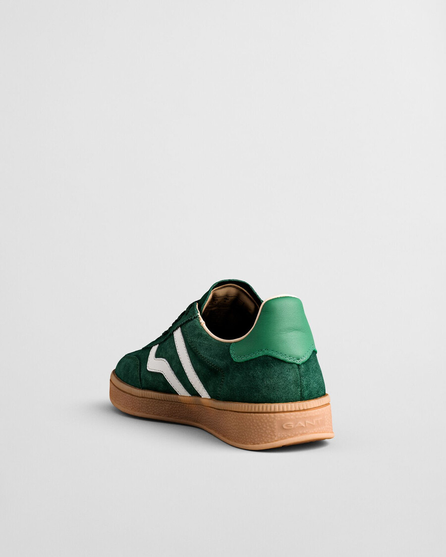 sneakers in pelle scamosciata cuzima - verde pino
