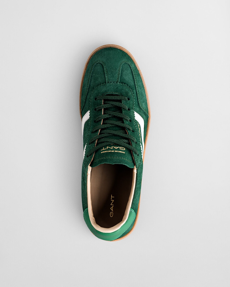 sneakers in pelle scamosciata cuzima - verde pino