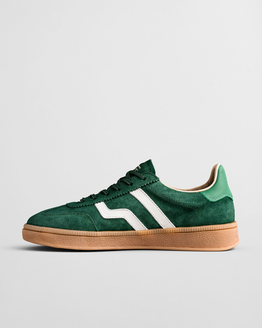 sneakers in pelle scamosciata cuzima - verde pino