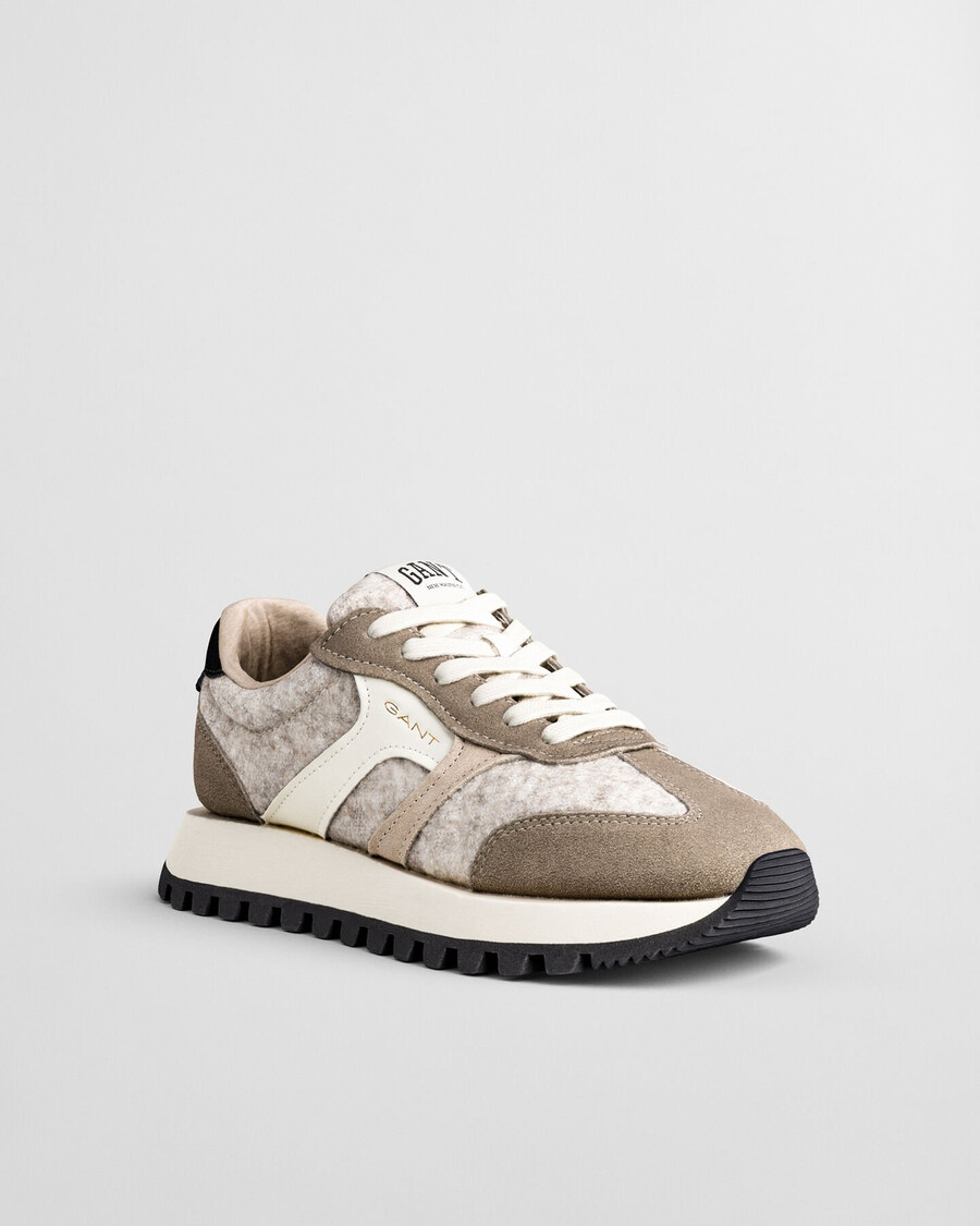 sneakers in lana scamosciata caffay - talpa chiaro