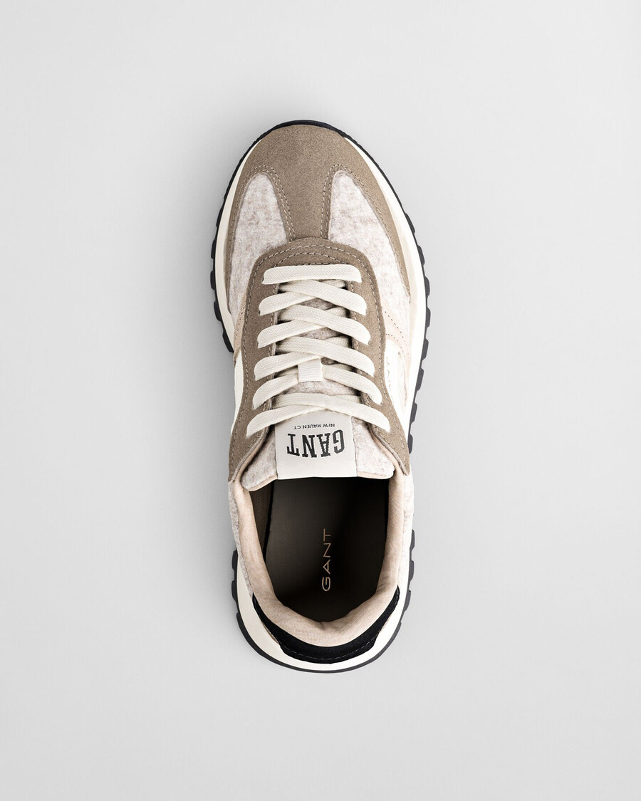 sneakers in lana scamosciata caffay - talpa chiaro