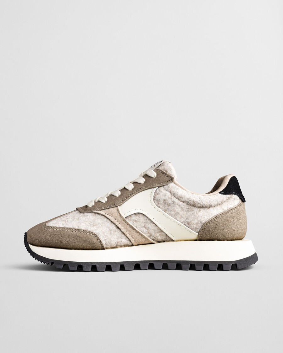 sneakers in lana scamosciata caffay - talpa chiaro