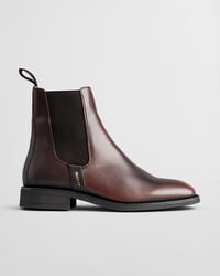 stivaletti chelsea in pelle fayy - marrone scuro