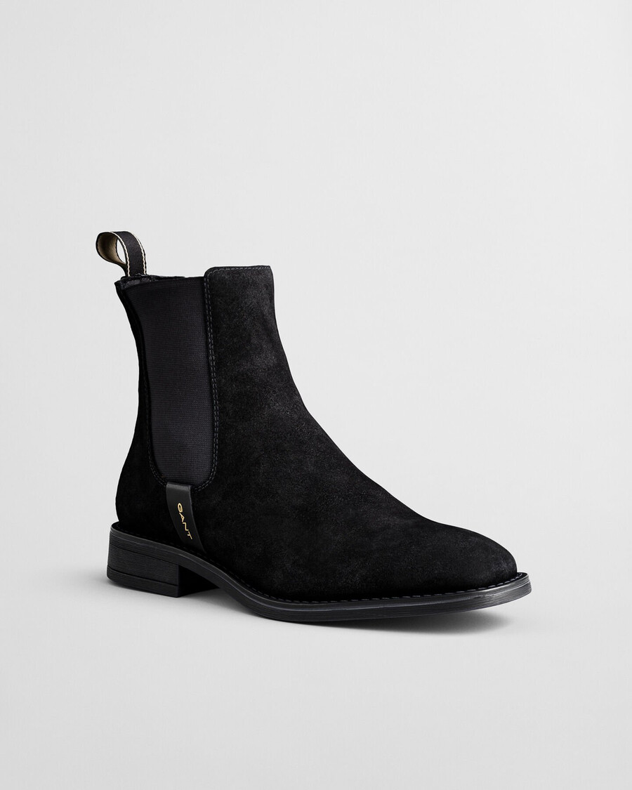 stivaletti chelsea in pelle scamosciata fayy - neri
