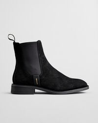 stivaletti chelsea in pelle scamosciata fayy - neri