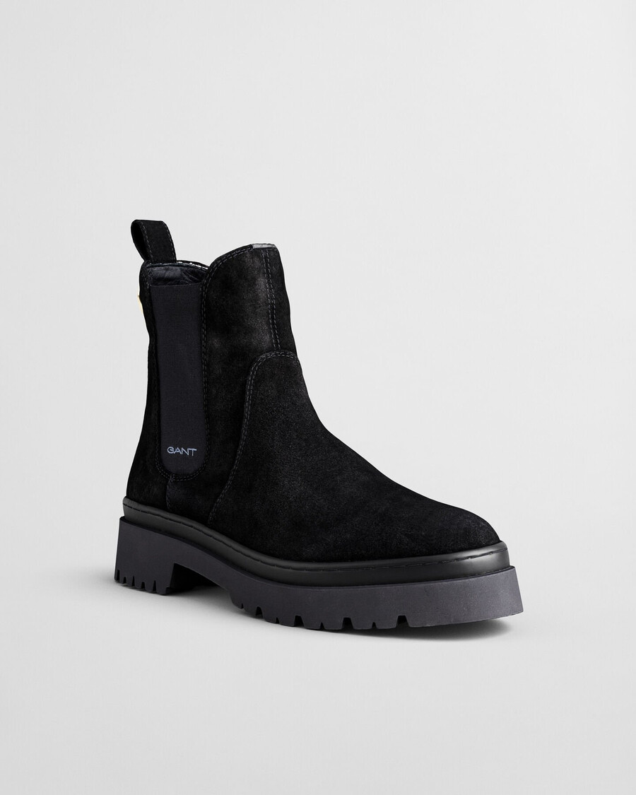 stivaletti chelsea in pelle scamosciata aligrey - nero