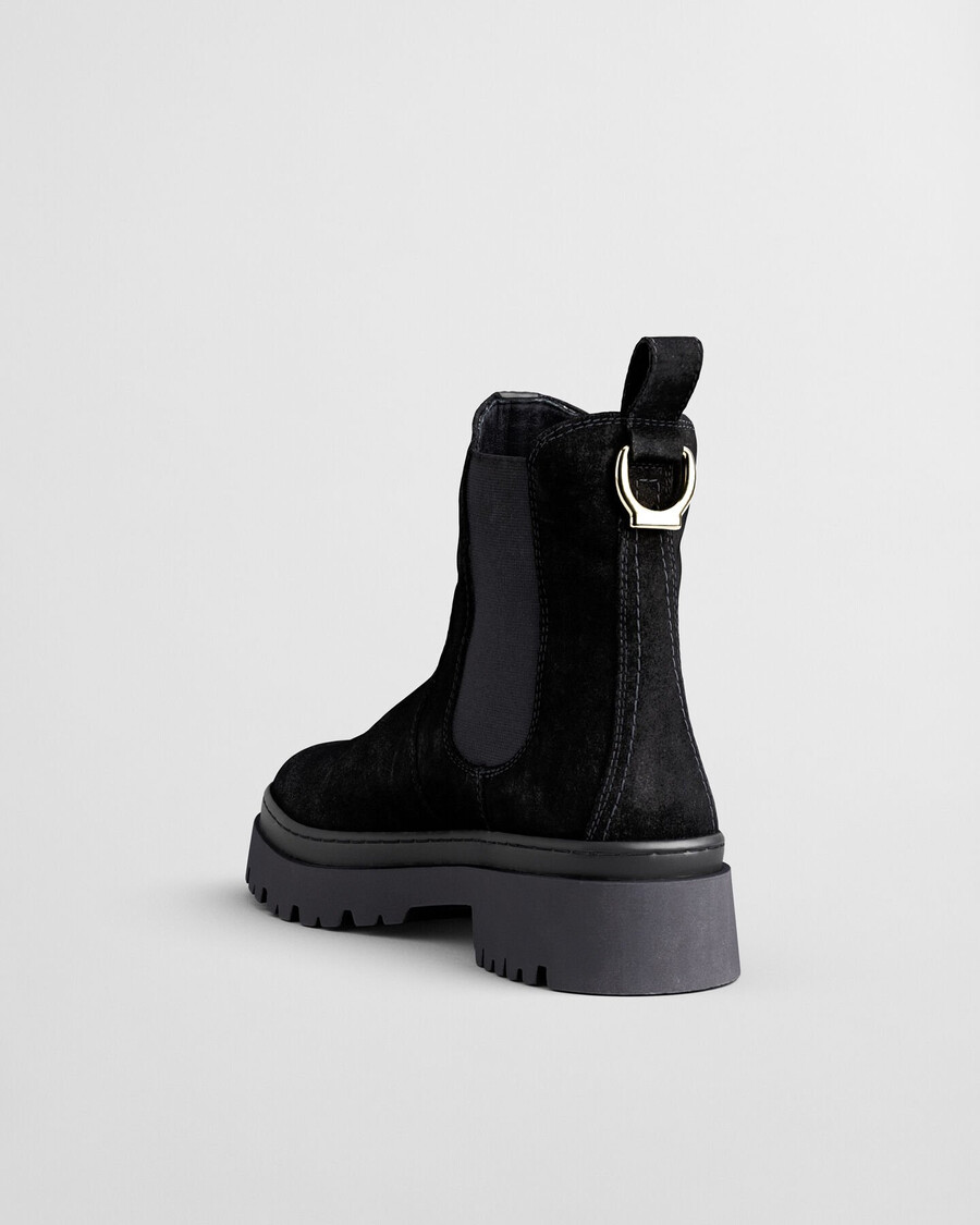 stivaletti chelsea in pelle scamosciata aligrey - nero
