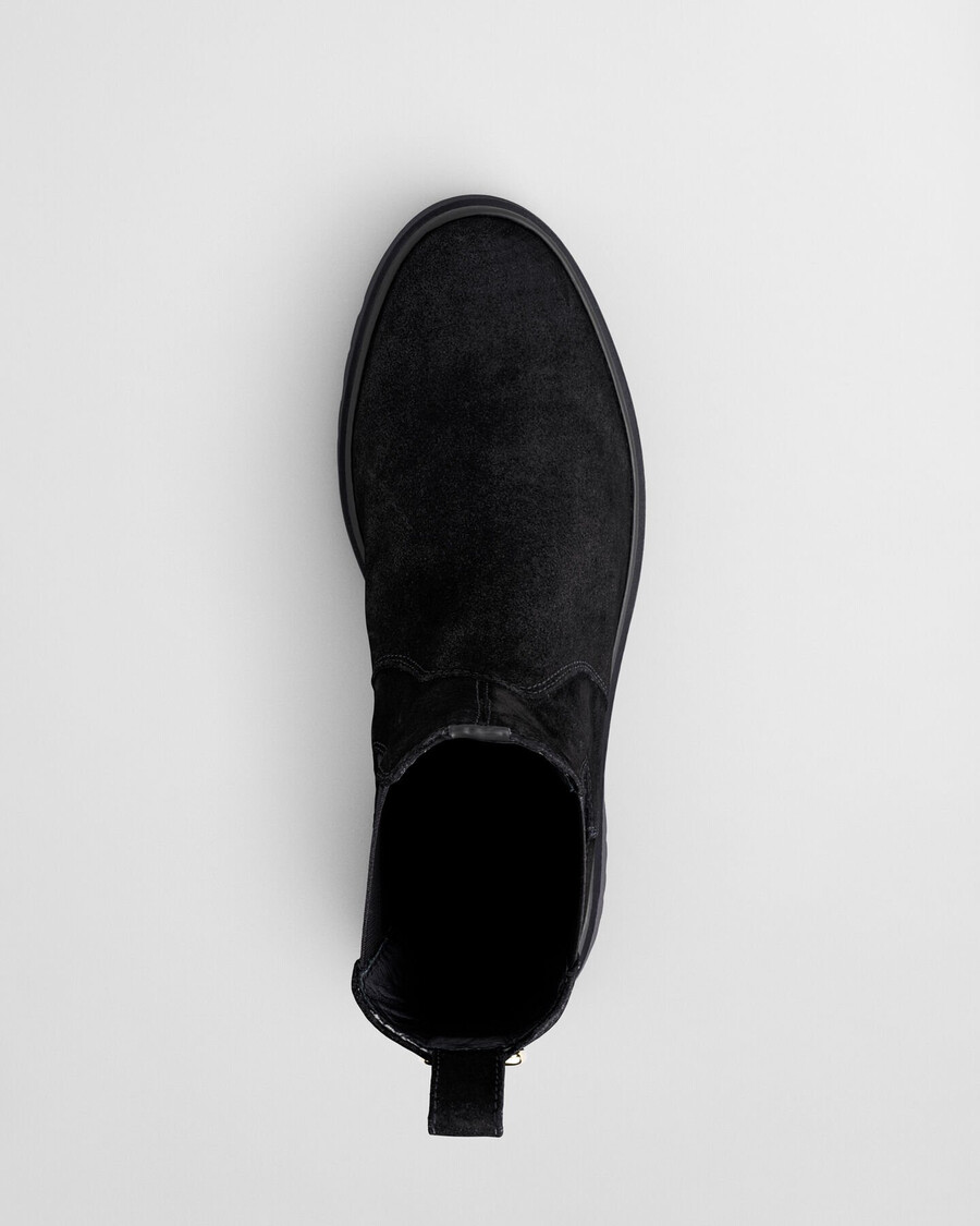 stivaletti chelsea in pelle scamosciata aligrey - nero