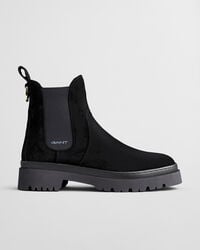 stivaletti chelsea in pelle scamosciata aligrey - nero
