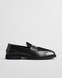 mocassini gracelyn in pelle con pelliccia - nero